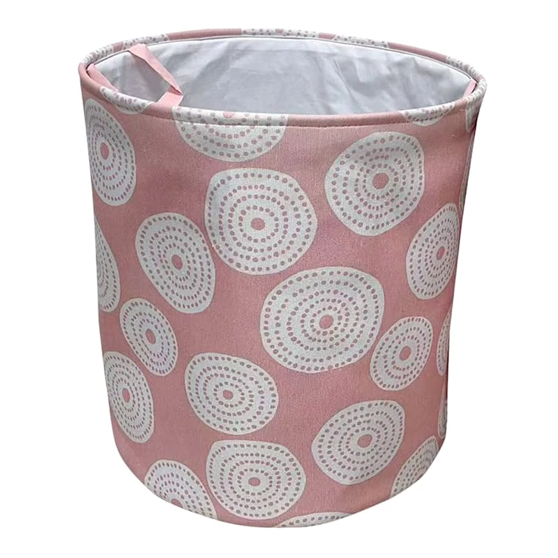 Tiny Dreamers Aussie Pink Circle Laundry Hamper, Medium 1 Tiny Dreamers Aussie Pink Circle Laundry Hamper, Medium