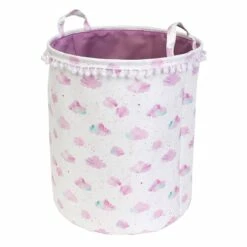 Tiny Dreamers Mystic Clouds Round Laundry Hamper, Large