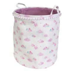 Tiny Dreamers Mystic Clouds Round Laundry Hamper, Medium
