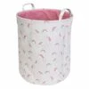 Tiny Dreamers Round Unicorn Kids Laundry Hamper, Medium
