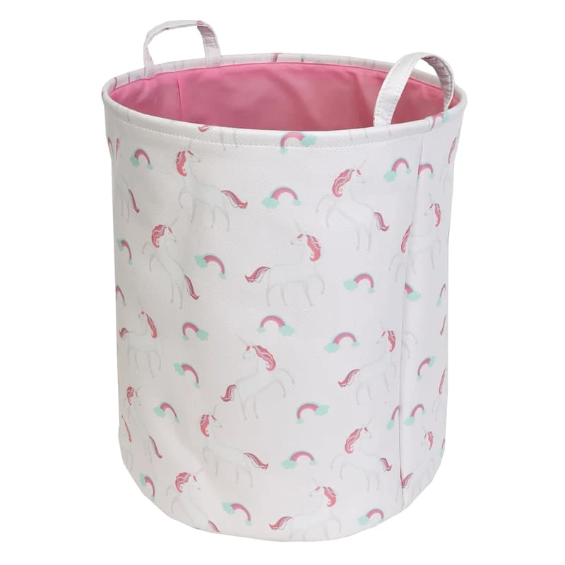 Tiny Dreamers Round Unicorn Kids Laundry Hamper, Medium 1 Tiny Dreamers Round Unicorn Kids Laundry Hamper, Medium