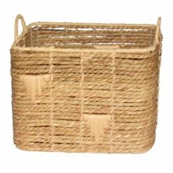 Tracey Boyd Braided Storage Basket With Triangle Accents, Large
