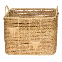 Tracey Boyd Braided Storage Basket With Triangle Accents, Medium