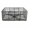 Tracey Boyd Charcoal Grey Rectangle Metal Storage Basket, Large