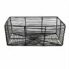 Tracey Boyd Charcoal Grey Rectangle Metal Storage Basket, Medium