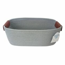 Trist Grey Rectangle Storage Bin, Medium