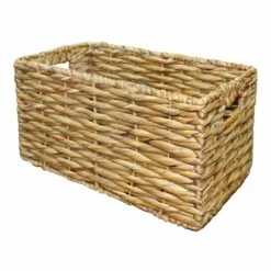 Twisted Water Hyacinth Storage Basket, Medium