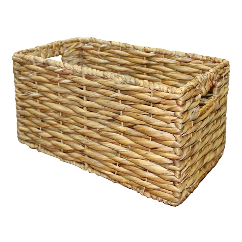 Twisted Water Hyacinth Storage Basket, Medium 1 Twisted Water Hyacinth Storage Basket, Medium