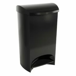 Two-Step Black Trash Can, 12gal