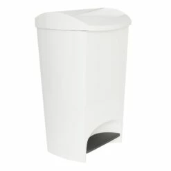 Two-Step White Trash Can, 12gal -comprehensive Shop two step white trash can 12gal 4