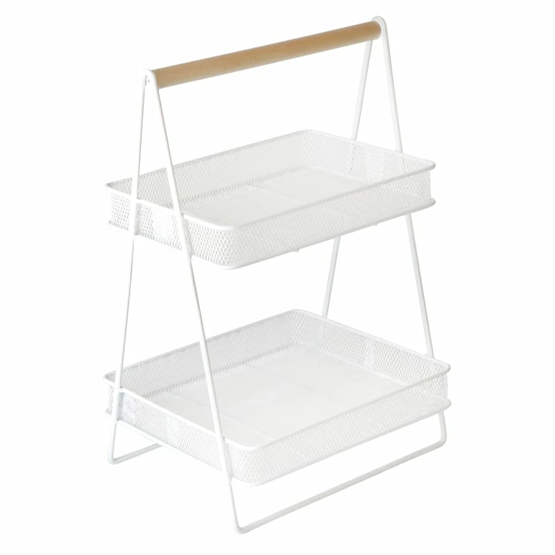 Ty Pennington 2-Tier Cozy Caddy, White Metal 1 Ty Pennington 2-Tier Cozy Caddy, White Metal