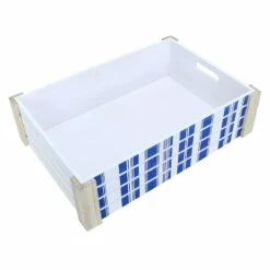 Ty Pennington Cozy Cottage White Wooden Crate, Medium