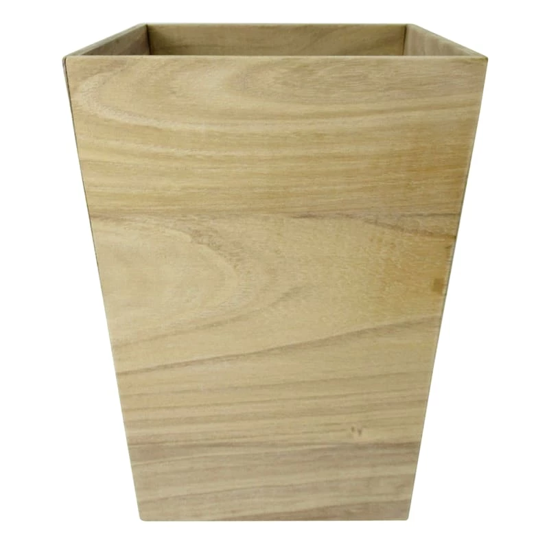 Ty Pennington Light Wood Wastebasket, 11" 2 Ty Pennington Light Wood Wastebasket, 11" - Image 2