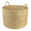 Ty Pennington Round Natural Wicker Basket With Handles, Large