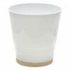 Ty Pennington White Metal With Wooden Accent Wastebasket, 9.8"