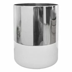 Ty Pennington White Wastebasket, 10"