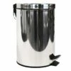 Walsh Shiny Stainless Steel Round Step Can With Removable Liner, 7l