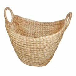 Water Hyacinth Boat Shape Basket M