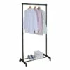 Wheeled Metal Garment Rack, Black