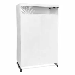 White Fabric Closet Wardrobe, 36"