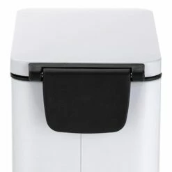 White Rectangle Pedal Bin, 9.7l -comprehensive Shop white rectangle pedal bin 9.7l 4