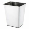 White Stainless Steel Open Top Bin, 11.7l