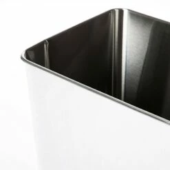 White Stainless Steel Open Top Bin, 11.7l -comprehensive Shop white stainless steel open top bin 11.7l 2