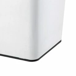 White Stainless Steel Open Top Bin, 11.7l -comprehensive Shop white stainless steel open top bin 11.7l 3