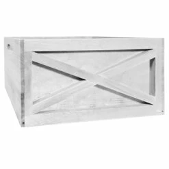 White Wooden Crate, Small
