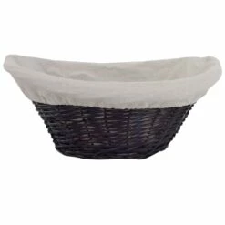 Willow Laundry Basket With Liner, Black