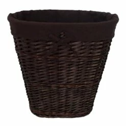 Willow Oval Split Laundry Hamper, Brown