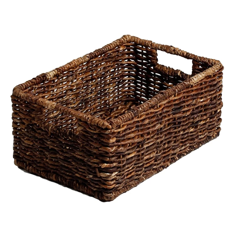 Woven Abaca Rectangle Shelf Tote, Small 1 Woven Abaca Rectangle Shelf Tote, Small